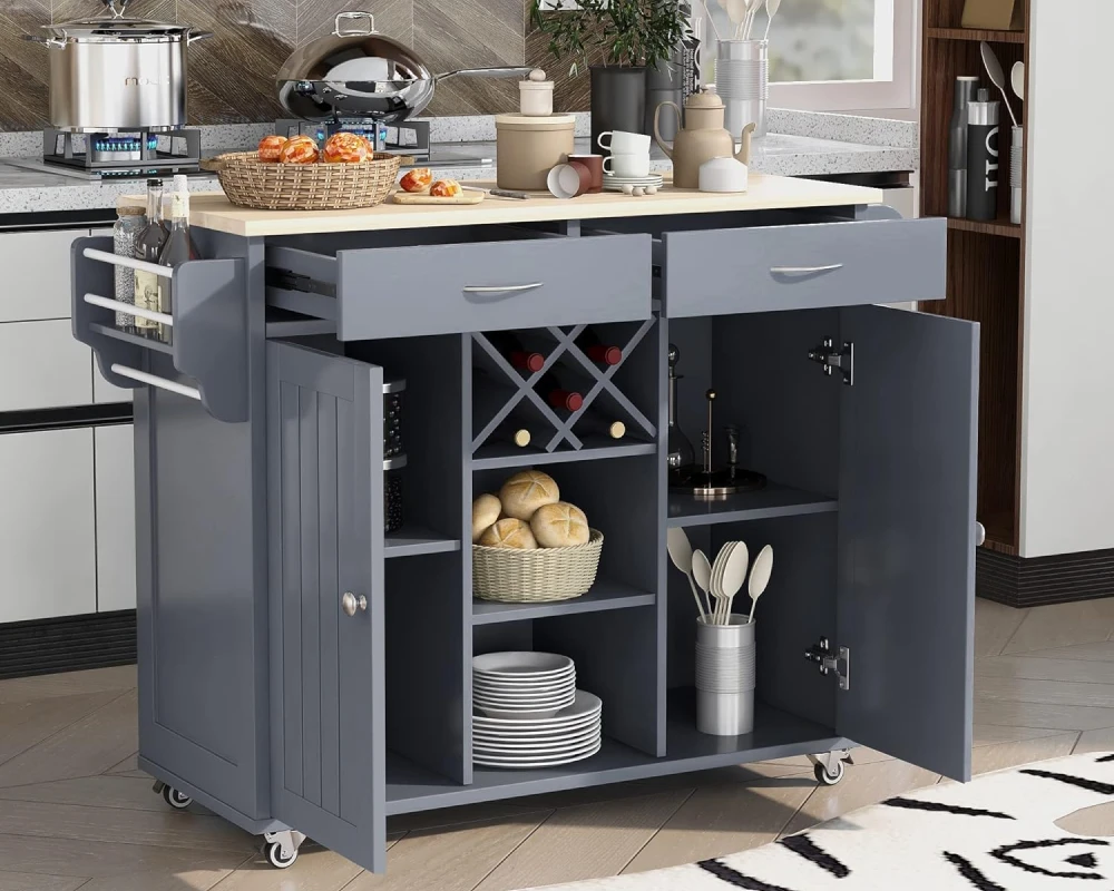 kitchen storage cabinet with wheels