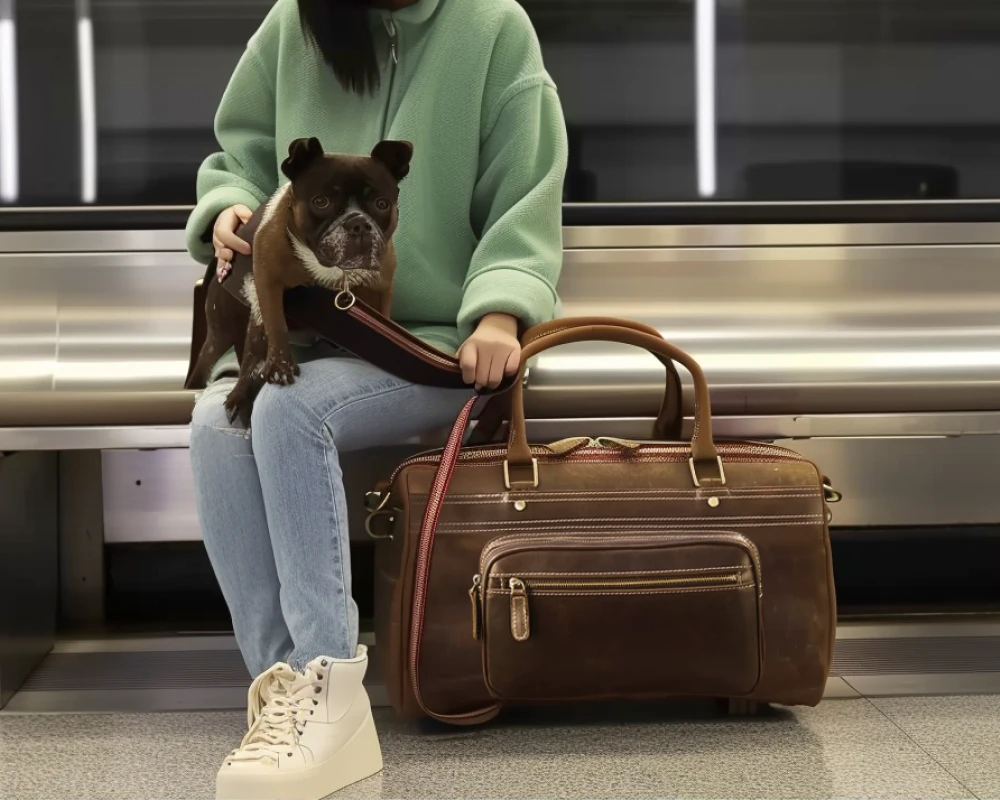 leather carry on duffel bag