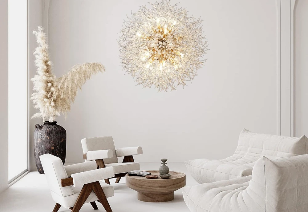 flush crystal chandelier